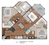 Three bedroom Floor Plan Creekside Vue Apartments l New Braunfels, TX Apt Homes